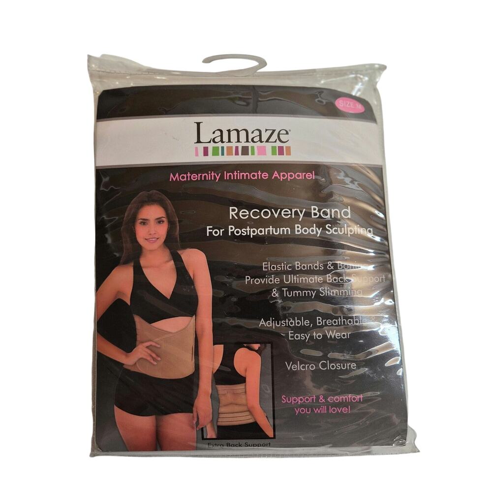 Lamaze Postpartum Recovery Band Maternity Abdominal Support Belt Nude Medium